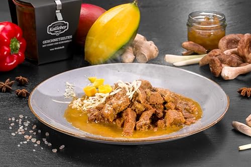 Kalieber | Geschnetzeltes vom Weidekalb mit Curry und Kokosmilch, natürlich proteinreich von Kalieber