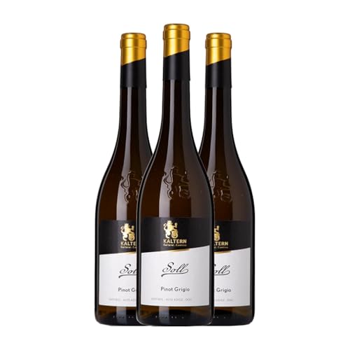 Kaltern Soll Grauburgunder Alto Adige 75 cl Weißwein (Karton mit 3 Flaschen von 75 cl) von Kaltern Kellerei