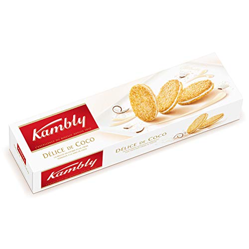 Kambly Délice de Coco Feine Kekse mit Kokosnuss-Creme, 5 x 80 g von Kambly