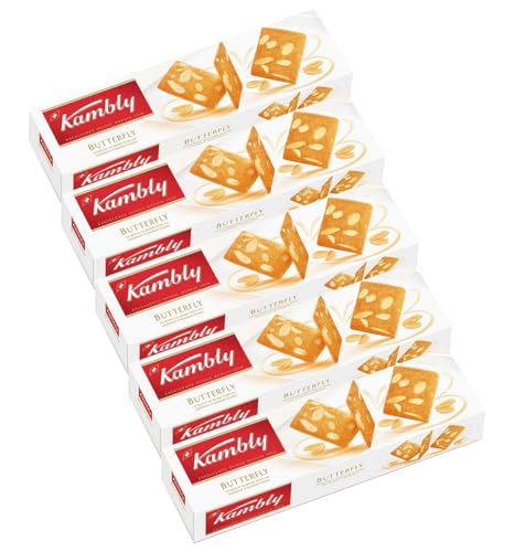 Kambly Deluxe Swiss Cookies – Schmetterling – Packung mit 5 x Boxen à 100 g von VANREO