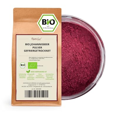 Bio Johannisbeerpulver schwarz gefriergetrocknet 250g- BIO Fruchtpulver aus getrockneten schwarzen Johannisbeeren von Kamelur