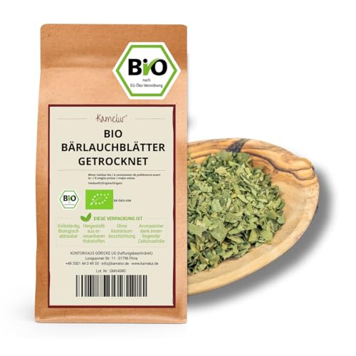 Kamelur 250g getrocknete Bio Bärlauchblätter - aromatischer Bärlauch für ein leckeres Pesto oder als Zugabe für Brotaufstriche von Kamelur