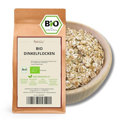 Kamelur BIO Dinkelflocken (2,5 kg) - Dinkel Bio Flocken aus kontrolliert biologischem Anbau von Kamelur