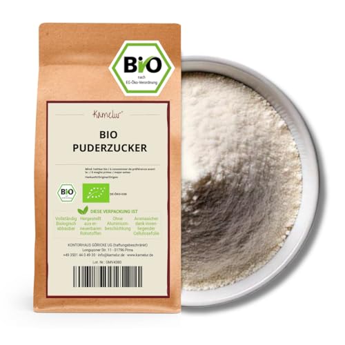 Kamelur BIO Puderzucker (250g) – BIO Staubzucker aus Rohrohrzucker von Kamelur