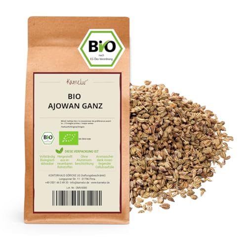 Kamelur Bio Ajowan ganz 1kg- BIO Königskümmel aus kontrolliert biologischem Anbau Kamelur Bio Ajowan ganz 1kg- BIO Königskümmel aus kontrolliert biologischem Anbau von Kamelur