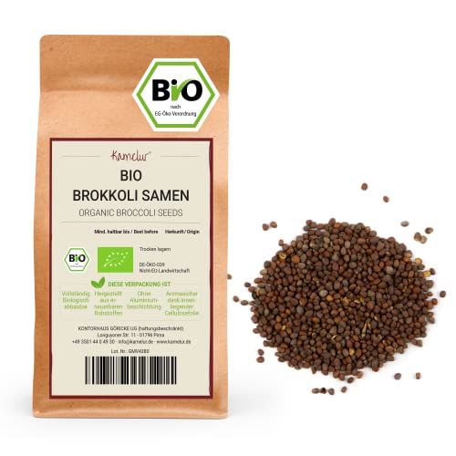 Kamelur Bio Brokkoli Samen - 1kg - Bio Keimsprossen Samen zur Herstellung von Brokkolisprossen - Bio Saatgut zur Anzucht im Sprossenglas von Kamelur