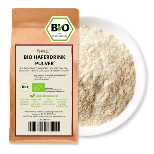 Kamelur Bio Haferdrinkpulver (1kg) Bio Instant Oats - Hafermehl aus Vollkorn Haferflocken von Kamelur