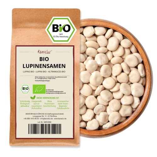 Kamelur Bio Lupinensamen weiß - 1kg - Süß Lupinen aus deutschem Anbau von Kamelur