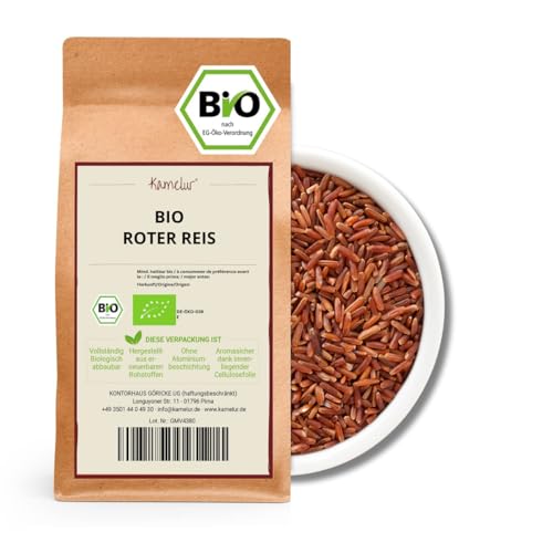 Kamelur Bio Roter Vollkorn Reis (1kg) roter Vollkorn Reis BIO, ohne Zusätze von Kamelur