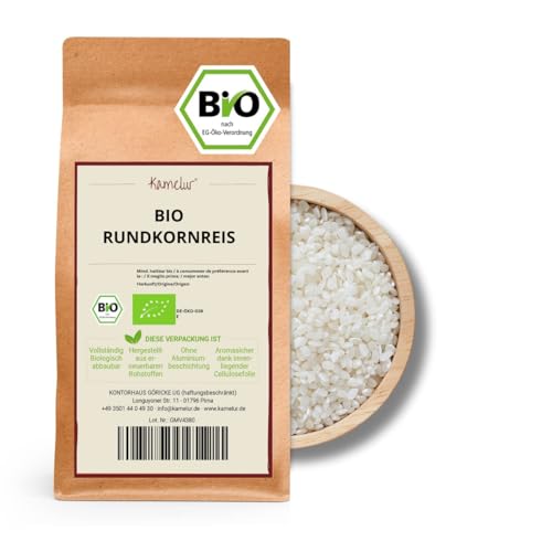 Kamelur Bio Rundkornreis (5kg) – Rundkorn - Milchreis, beste Qualität aus biologischem Anbau. von Kamelur