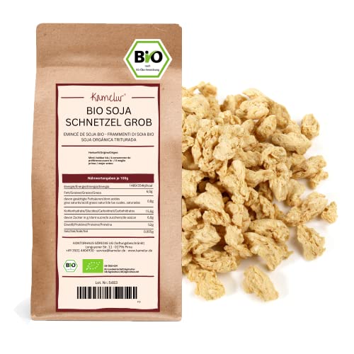 Kamelur Bio Soja Schnetzel Grob aus EU-Anbau (1kg) Sojaschnetzel 1-3cm ohne Zusätze als Fleischersatz von Kamelur