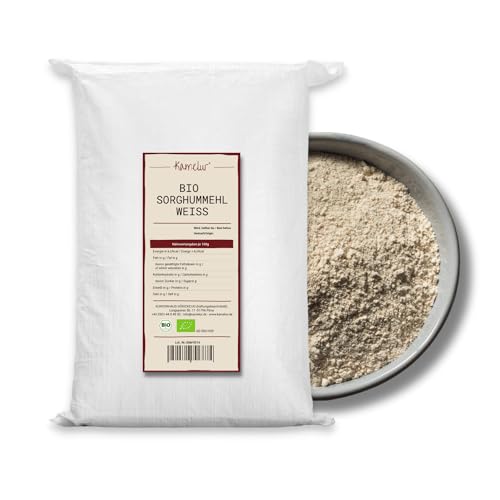 Kamelur Bio Sorghummehl weiß (20 kg) - Bio Sorghumhirse Mehl Jowar aus kontrolliert biologischem Anbau von Kamelur