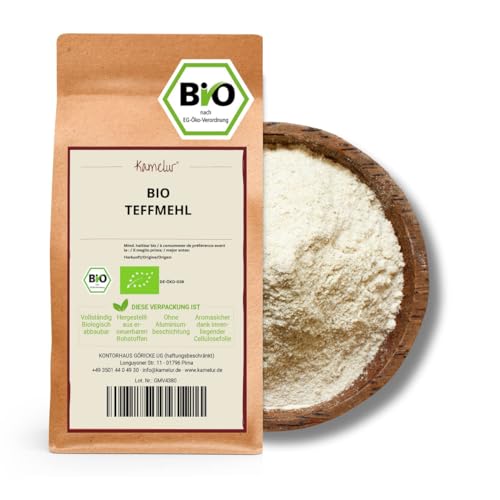 Kamelur Bio Teffmehl (5kg) - Teff Mehl BIO aus kontrolliert biologischem Anbau von Kamelur