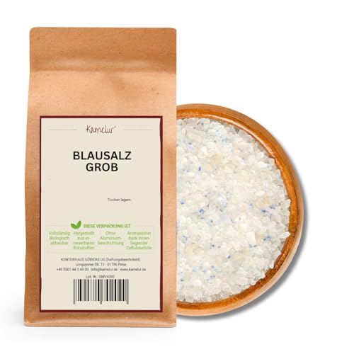 Kamelur Blausalz Grob 200g - blaues Kristallsalz, seltenes Gourmet Salz von Kamelur