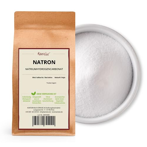 Kamelur Natron Natriumhydrogencarbonat E 500 (1kg) - Natronpulver Backing Soda das Multitalent im Haushalt von Kamelur