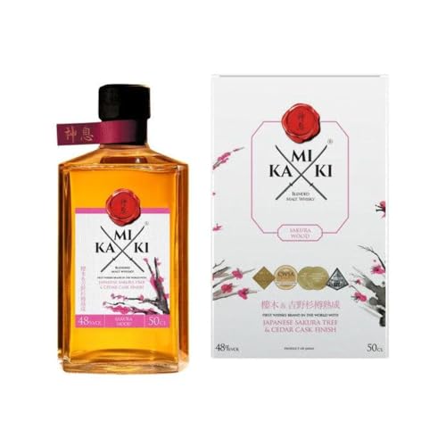 KAMIKI Blended Malt Whisky SAKURA & CEDAR Cask Finish 48% Vol. 0,5l in Geschenkbox von KAMIKI