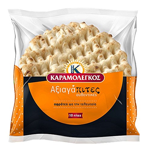 Griechische Pita Brot, 30 Portionen, 3 Packung mit 10 Pcs, Gyros Pita von Karamolegkos