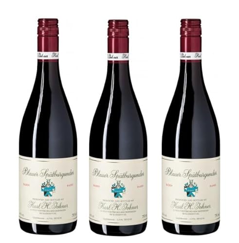 3x 0,75l - 2019er - Karl H. Johner - Blauer Spätburgunder - Barrique - Qualitätswein Baden - Deutschland - Rotwein trocken von Karl H. Johner