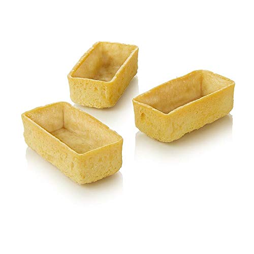 Dessert Tartelettes - Filigrano, rechteckig, 5,3x2,6cm, H 1,7cm, Mürbeteig, 150 St von Karl Zieres GmbH