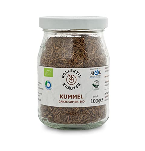 Bio-Kümmel im Mehrwegglas | Bio & Direkt gehandelt | Zero Waste |100 Gramm | KollektivKräuter von KarmaKollektiv