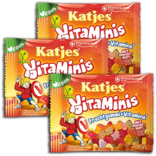 3er Pack Katjes Vitaminis Vegan 3 x 160 g von Katjes Fassin GmbH + Co. KG Dechant-Sprünken-Str. 53-57 46446 Emmerich (D)