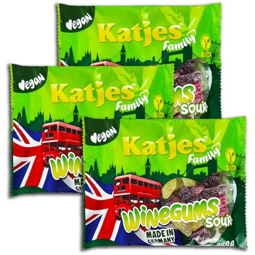 3 er Pack Katjes Family XL Winegums Sour 3 x 250 g von Katjes