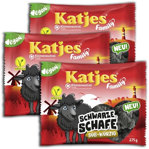 3 er Pack Katjes Schwarze Schafe XXL Pack - Lakritz 3 x 250 g von Katjes