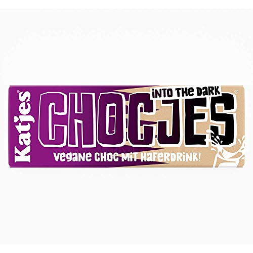 Katjes Chocjes Into The Dark, vegane Schokolade mit Hafergetränk – 7 x 50 g Riegel (Import) von Katjes