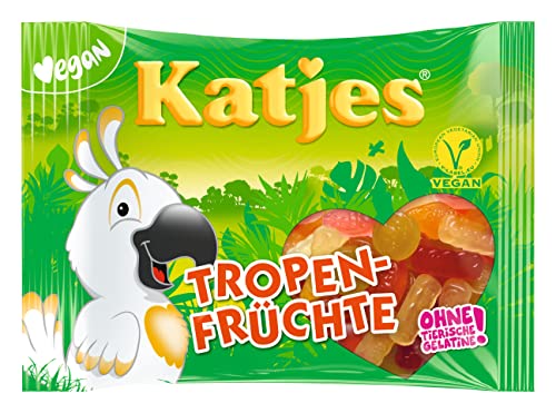 Katjes Tropenfrüchte – Kultige Fruchtgummi Süßigkeiten mit Fruchtsaft und Mango-Mark - In vielen Formen und Farben – Saftige Weingummis (10 x 200 g) von Katjes