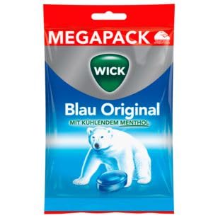 Wick Blau Mentholbonbons Megapack, 12er Pack (12 x 144g) von Katjes