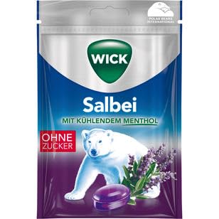 Wick Salbei Hustenbonbon ohne Zucker, 20er Pack (20 x 72g) von Katjes