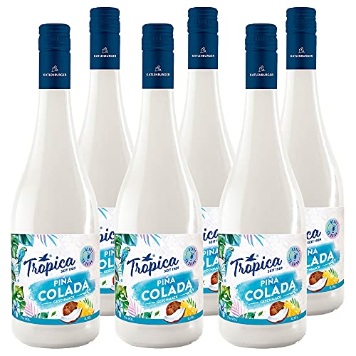 KATLENBURGER - Tropica Piña Colada | Trinkfertiger Cocktail aus spritzigem Fruchtwein mit Kokosnuss und Ananas Geschmack. Inhalt: 6x 0,75l mit 7% vol. von Katlenburger