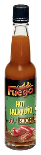 Fuego - Jalapeño Sauce HOT | Zum feurig-scharfen Verfeinern von Fleisch, Gemüse | Zum Würzen von Saucen und Dips | Vegan, ohne Geschmacksverstärker | 100 ml in der Glasflasche von Kattus