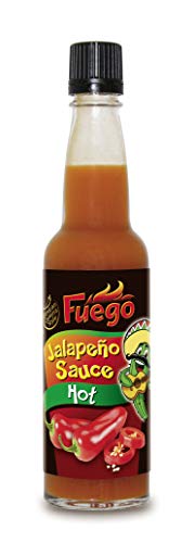 Fuego - Jalapeño Sauce HOT | Zum feurig-scharfen Verfeinern von Fleisch, Gemüse | Zum Würzen von Saucen und Dips | Vegan, ohne Geschmacksverstärker | 100 ml in der Glasflasche von Kattus