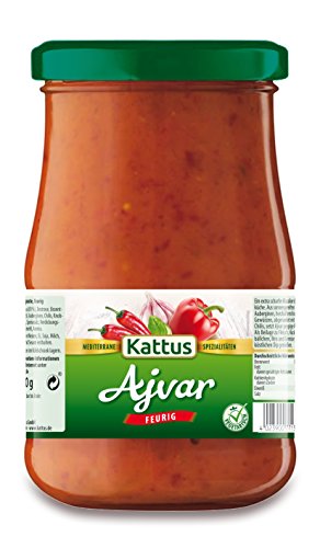 Kattus Ajvar, Paprikamark feurig, 4er Pack (4 x 330 g) von Kattus