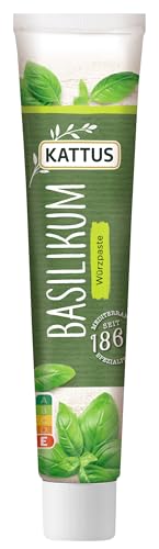 Kattus - Basilikumpaste | Ideal zum Zubereiten von Pesto | Mediterrane Kräuter-Würzpaste | 70 g in der wiederverschließbaren Tube von Kattus