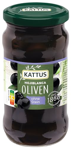 Kattus Spanische schwarze Oliven, entsteint, 160 g von Kattus