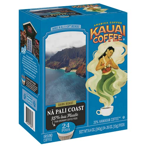 Kauai Coffee Na Pali Coast Dark Roast – kompatibel mit Keurig Pods K-Cup Brauern (1 Packung mit 24 Einzelportionsbechern) von KAUAI COFFEE