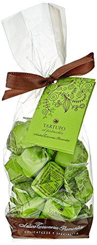 Antica Torroneria Piemontese Tartufi Dolci Pistacchio, 200 g Schokoladentrüffel Tartufi Trüffelpralinen mit Pistazien (E) von Kaukau