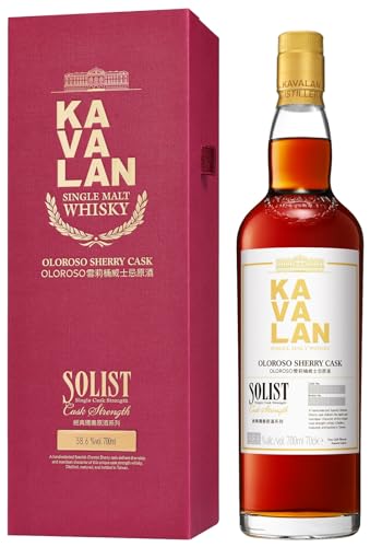 Kavalan Single Malt Whisky Solist Sherry 57% vol in Geschenkpackung Cask Strength Taiwan (1 x 0.7 l) von Kavalan