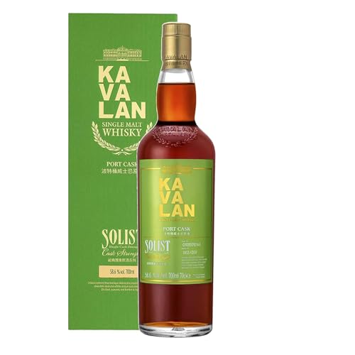 Kavalan Solist Single Malt Whisky Port Cask in Geschenkverpackung (1 x 0.7 l)(Grüne Geschenkbox-Variante mit 60,2 Prozent Alkohol und braune Geschenkbox mit 57,1 Prozent Alkohol.) von Kavalan