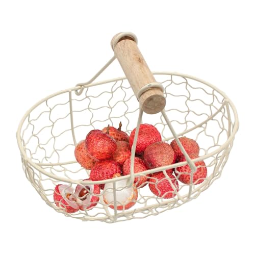 Eiersammelkorb - Obstkorb, Obstbrot- und Eieraufbewahrungskorb | Picknick-Aufbewahrungskorb für 12 Eier, Bauernhaus-Design für Esszimmer, Küche, 18 x 12 cm von Kbnuetyg