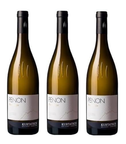 3x 0,75l - 2022er - Kellerei Cantina Kurtatsch - Penon - Pinot Grigio - Alto Adige D.O.P. - Südtirol - Italien - Weißwein trocken von Kellerei Cantina Kurtatsch