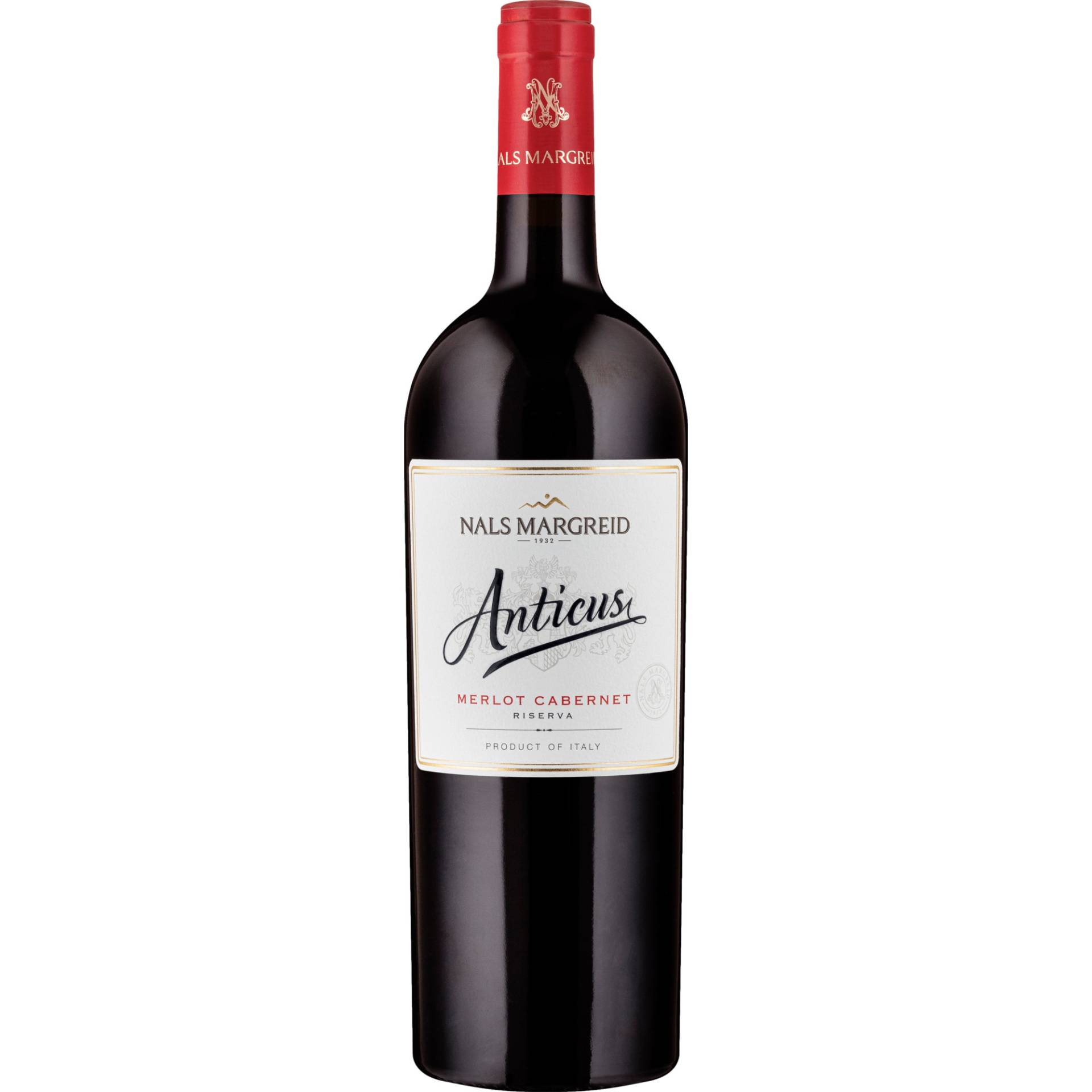 Nals Margreid Anticus Merlot Cabernet Riserva, Alto Adige / Südtirol DOC, Südtirol, 2020, Rotwein von Kellerei Nals Margreid / Heiligenberger Weg 2 / I - 39010 Nals / Südtirol