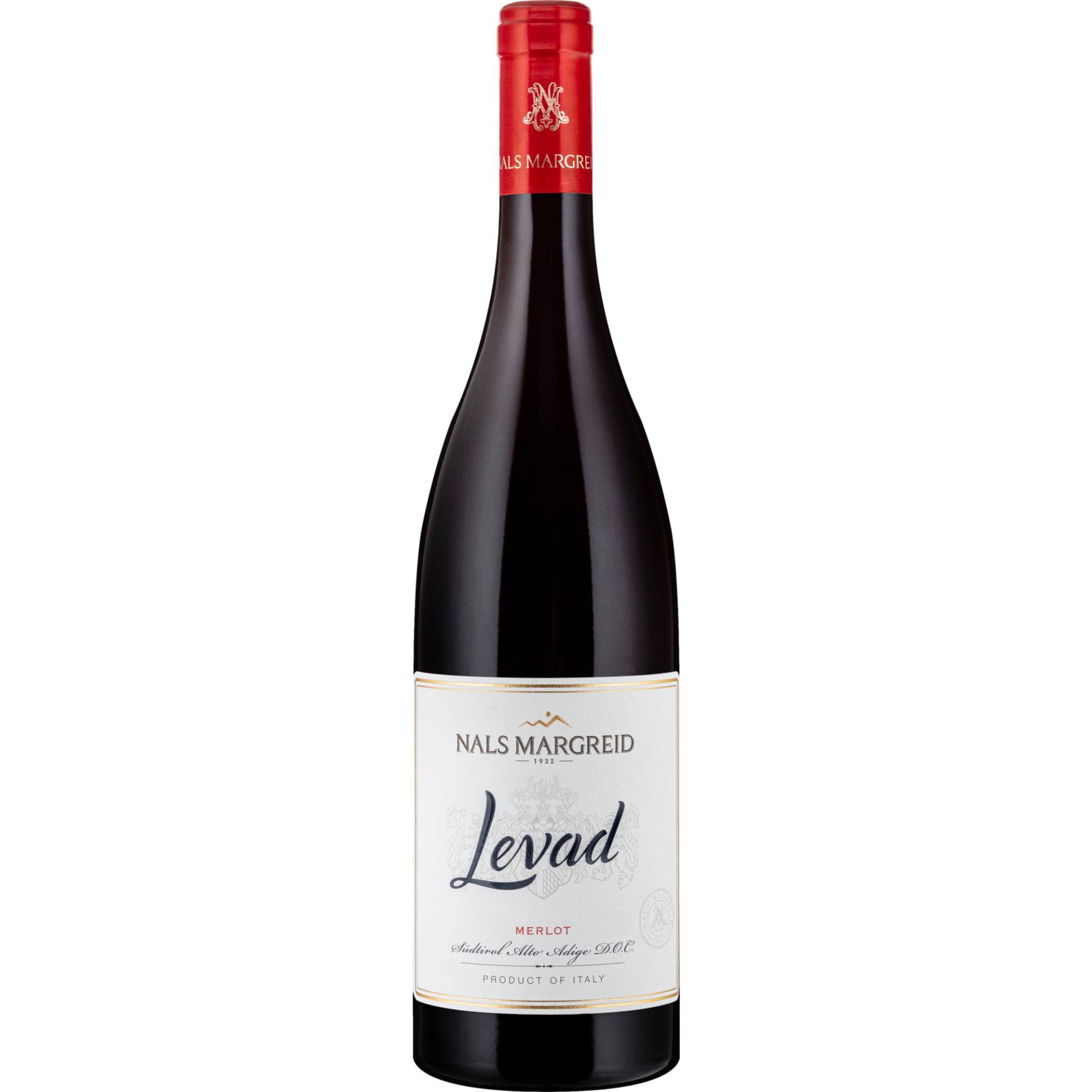 Nals Margreid Levad Merlot, Alto Adige / Südtirol DOC, Südtirol, 2020, Rotwein von Kellerei Nals Margreid / Heiligenberger Weg 2 / I - 39010 Nals / Südtirol