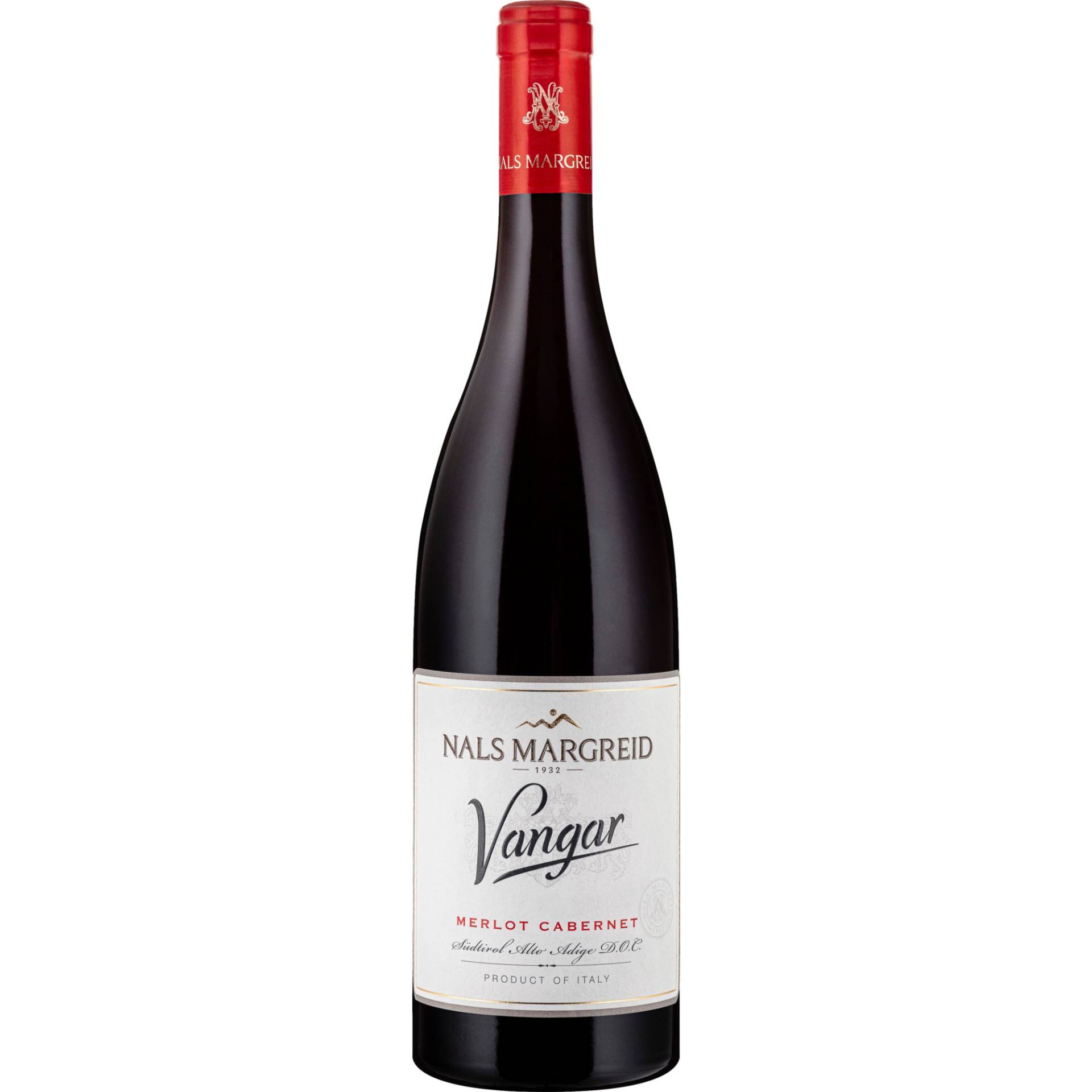 Nals Margreid Vangar Merlot Cabernet, Alto Adige / Südtirol DOC, Südtirol, 2022, Rotwein von Kellerei Nals Margreid / Heiligenberger Weg 2 / I - 39010 Nals / Südtirol