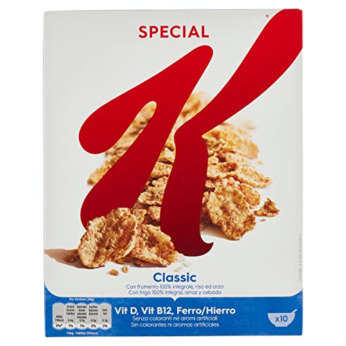 6x Kellogg's Special K Classic Fiocchi di Riso Reisflocken Vollkorn Weizen und Gerste mit Vitaminen und Mineralstoffen 300g Getreideflocken von BFYSYO