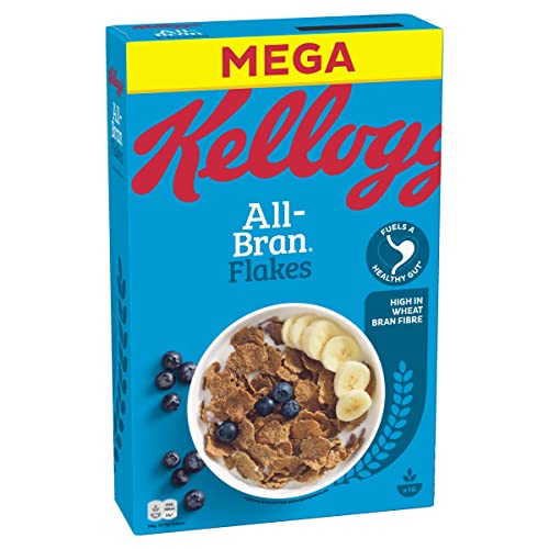 All Bran Flakes Cerealien | Knusprige Getreideflakes | Einzelpackung (1 x 500g) von Kellogg's