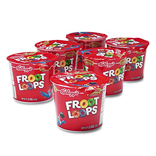 Kellogg's 01246 Froot Loops Frühstücksmüsli, Einzelportion 42,5 ml Tasse, 6 Stück von Kellogg's