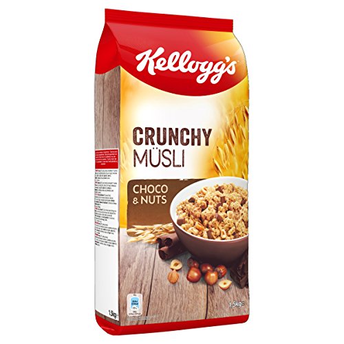 Kellogg's Crunchy Müsli Choco & Nuts | Schoko Müsli | 2er Vorratspackung (2 x 1,5kg) von Kellogg's